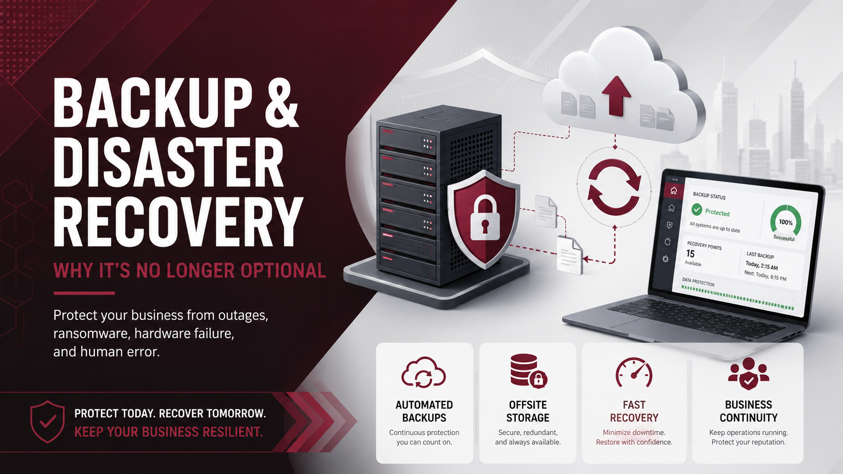 Back up and disaster recovery solutions