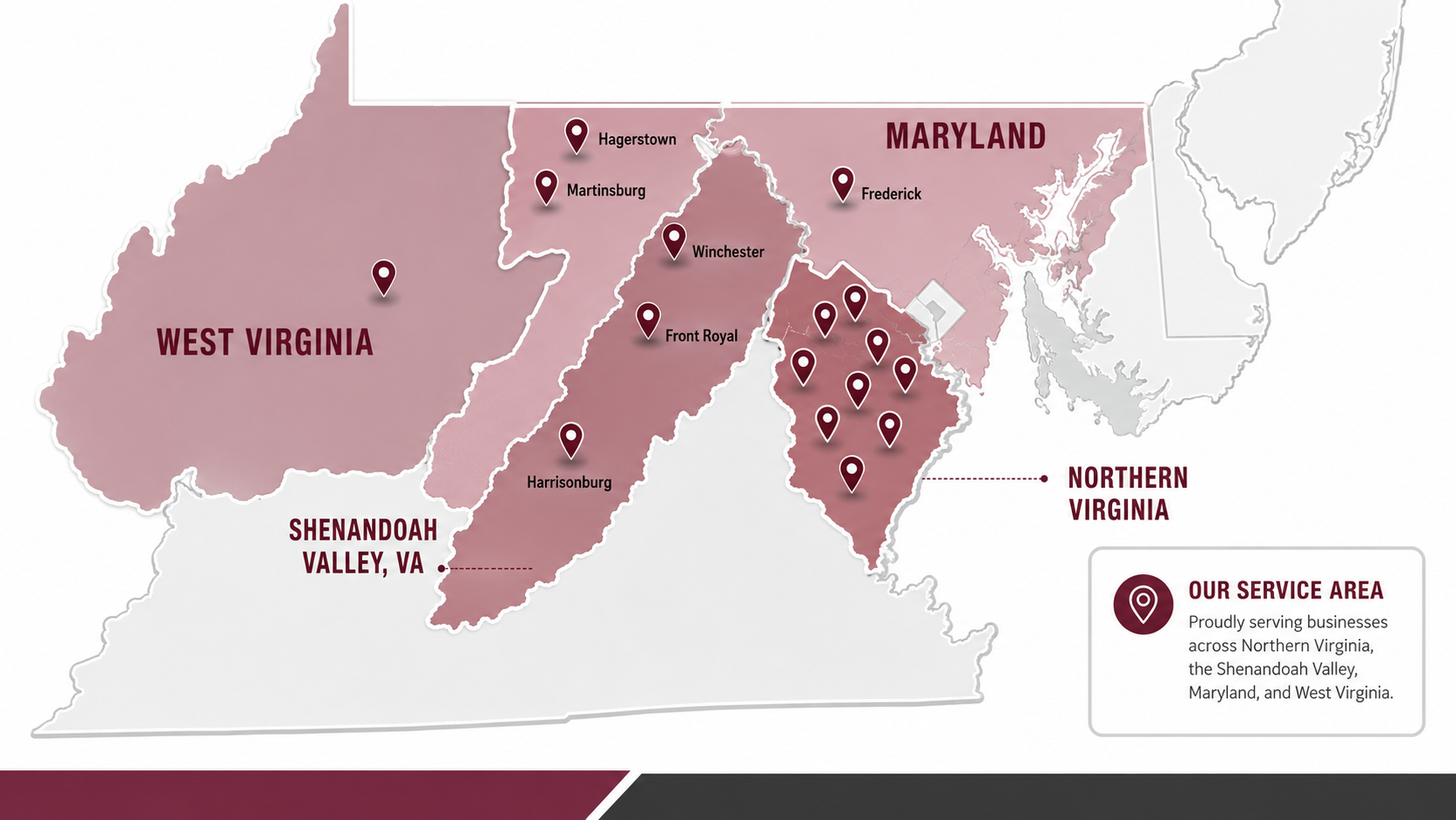 DDL Service Area Map