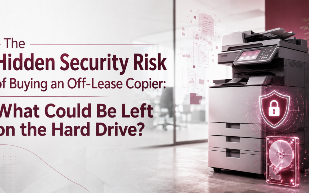 Business evaluating off-lease copier security and data stored on multifunction printer hard drive