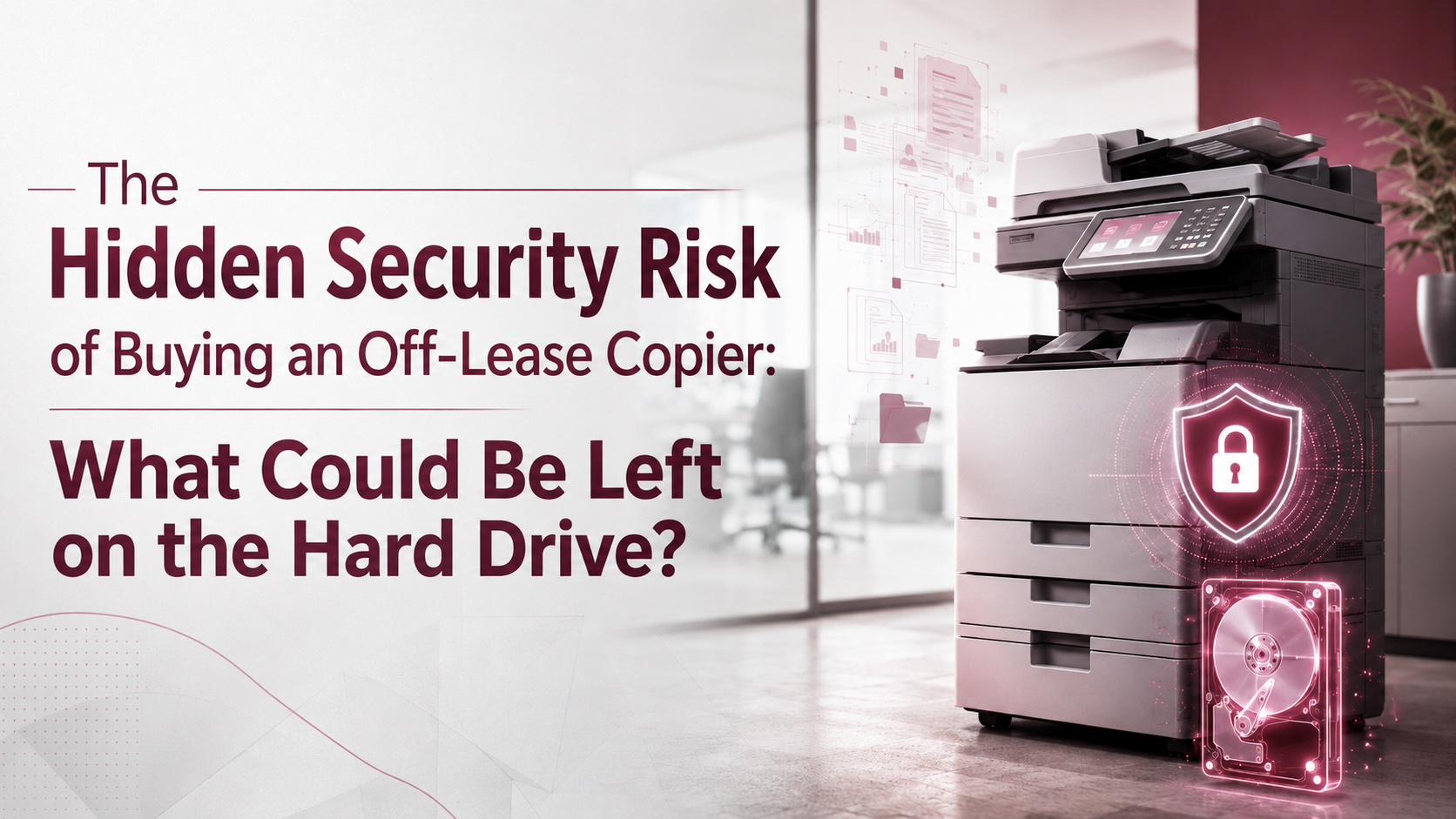 Business evaluating off-lease copier security and data stored on multifunction printer hard drive